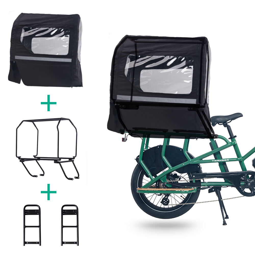 JOBOBIKE Pokrowiec Przeciwdeszczowy+Ramka bezpieczeństwa dla dzieck+Rama czaszy+Konwersja krzesełka dla dziecka