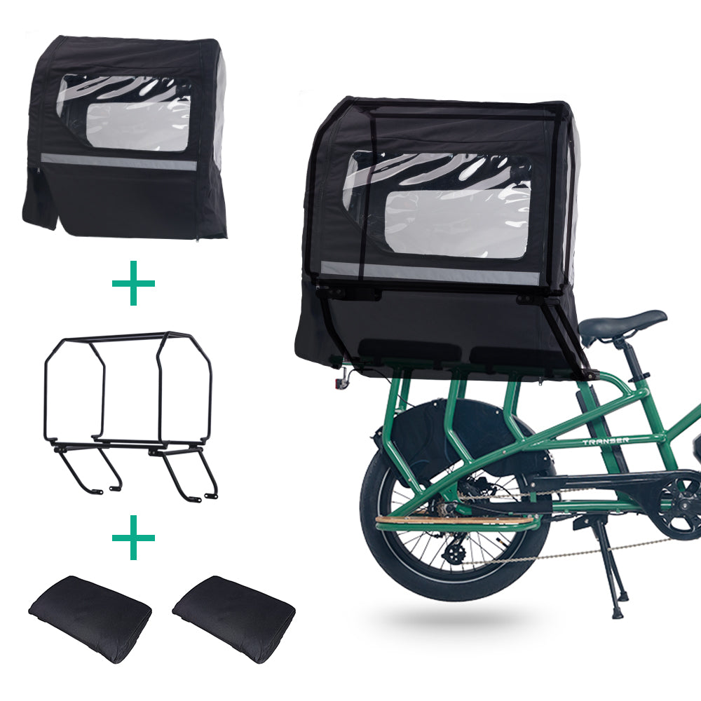 JOBOBIKE Pokrowiec Przeciwdeszczowy+Ramka bezpieczeństwa dla dzieck+Rama czaszy+Podkładka na platformę *2