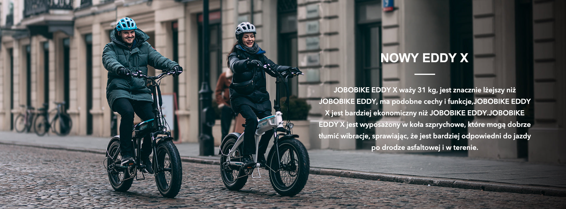 JOBOBIKE Eddy X- Składany Rower Elektryczny Fatbike