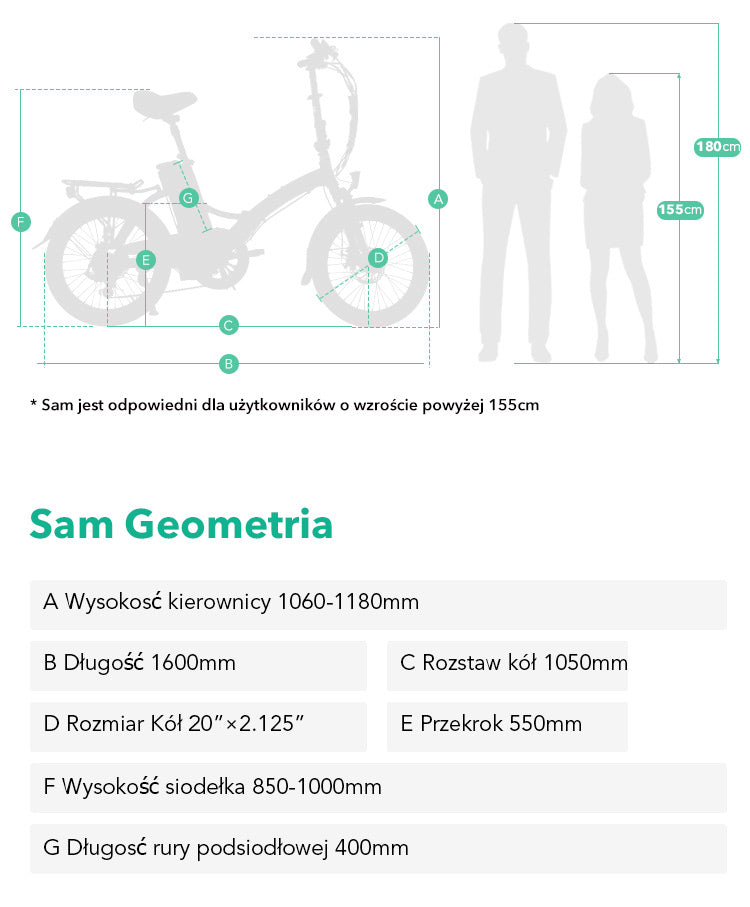 JOBOBIKE Sam Składany Rower Elektryczny Miejski Dla Seniora