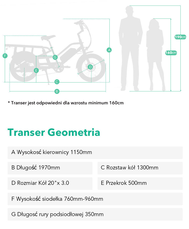 JOBOBIKE Transer cargo elektryczny rower transportowy