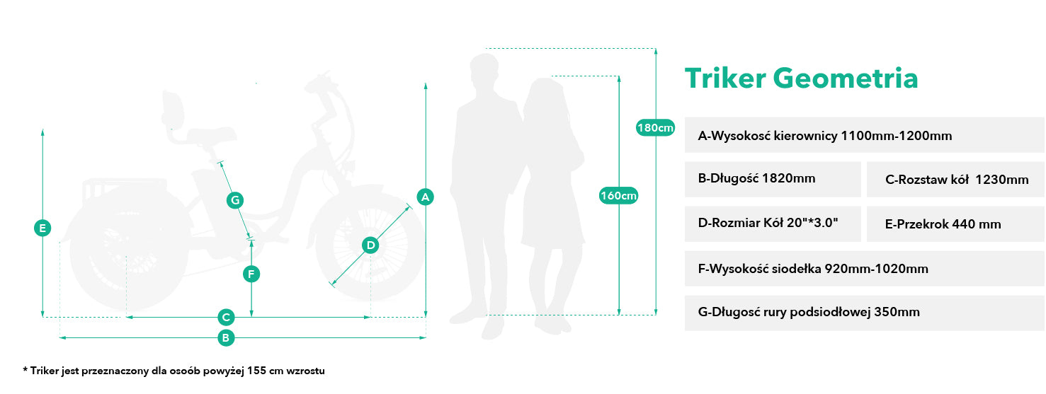 JOBOBIKE Triker Elektryczny trójkołowiec cargo dla seniorów