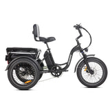 Czarny trójkołowiec elektryczny JOBOBIKE Triker do codziennego użytku