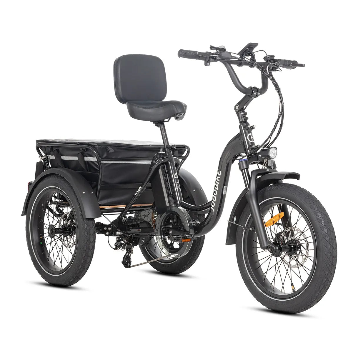 JOBOBIKE Triker Fatbike – elektryczny trójkołowiec w kolorze czarnym