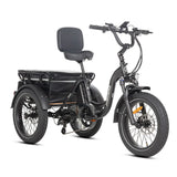 JOBOBIKE Triker Fatbike – elektryczny trójkołowiec w kolorze czarnym