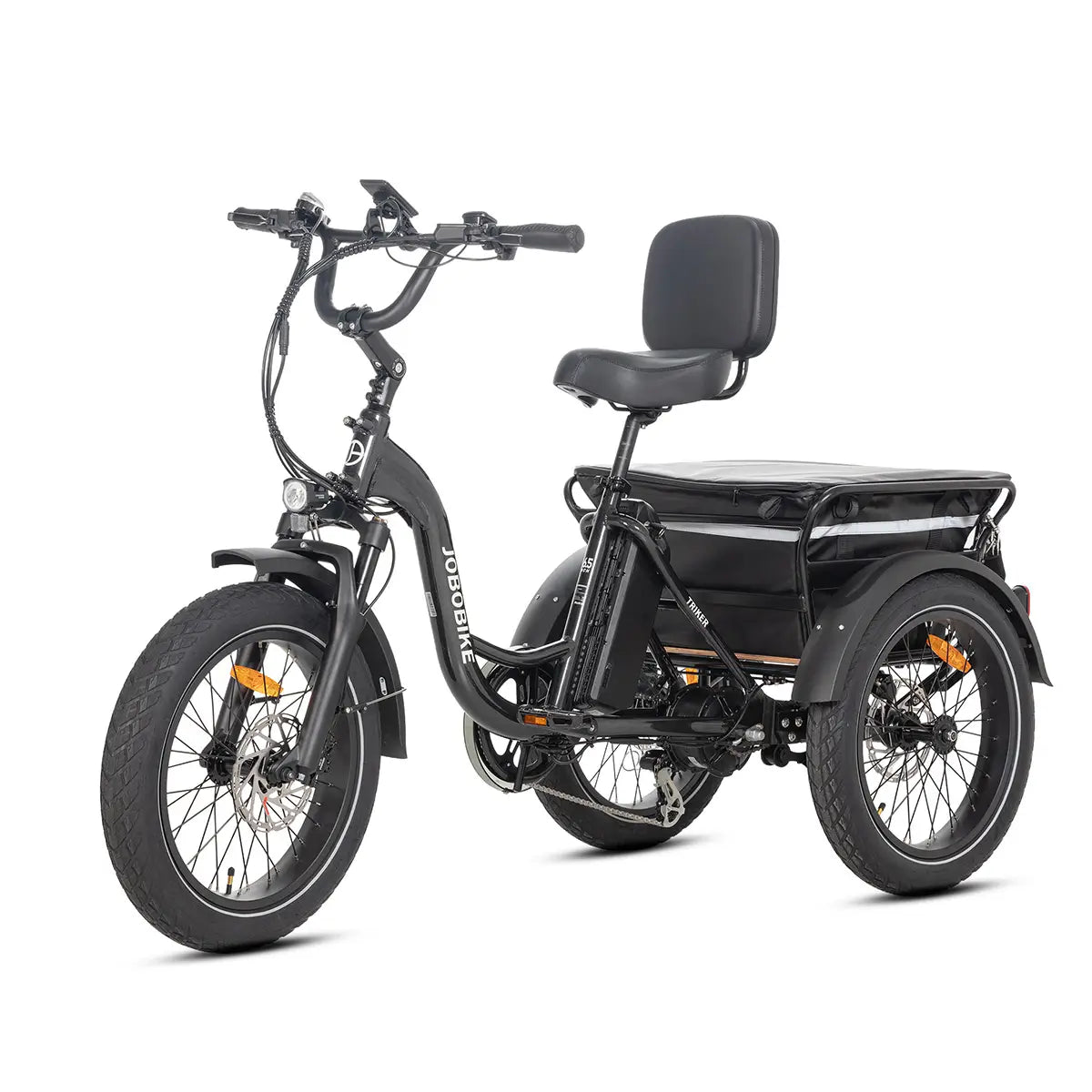 JOBOBIKE Triker z szerokimi oponami typu fatbike w kolorze czarnym