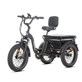JOBOBIKE Triker z szerokimi oponami typu fatbike w kolorze czarnym
