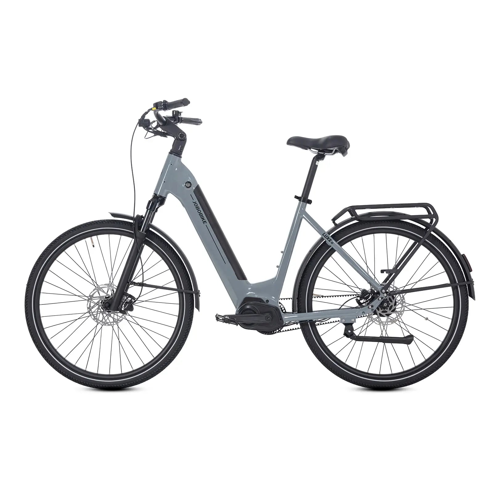 Rower elektryczny Luxe 2 Premium City w kolorze srebrnoszarym